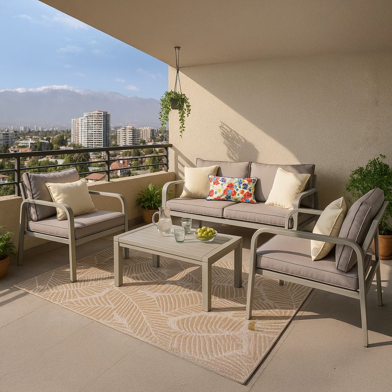 Juego de Living de Terraza Bogota 4 Personas Taupe
