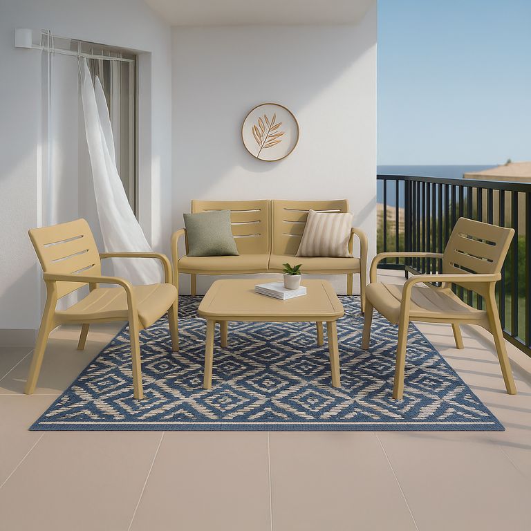 JUST HOME COLLECTION - Juego de Living de Terraza Resina 4 Personas ...