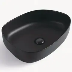 SENSI DACQUA - Lavamanos Forma Otra Cerámica 475x13x36.5 cm Negro mate