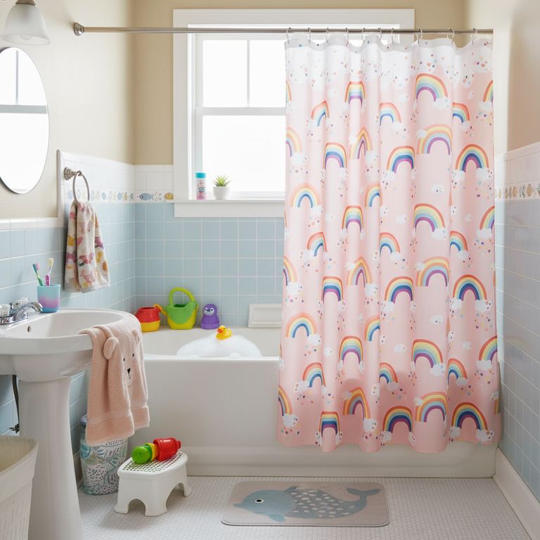 Cortina De baño 178x180 cm Multicolor