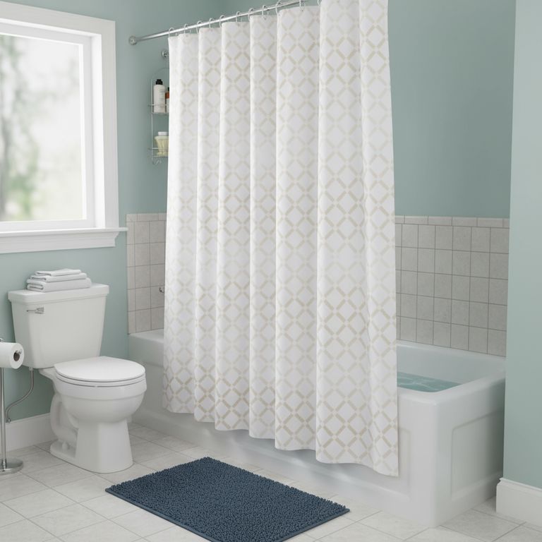 Cortina De baño 178x180 cm Beige