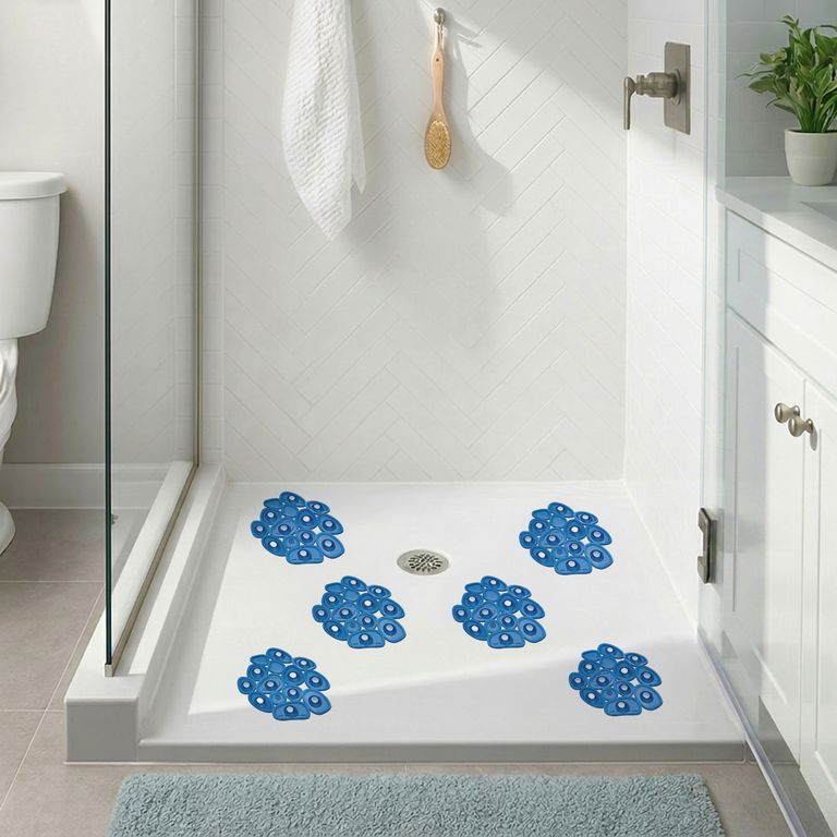 Set 6 Piso Antideslizante Piedra Azul