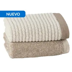 JUST HOME COLLECTION - Set de Toallas Visita 500 gr Algodón 40x70 cm Cafe