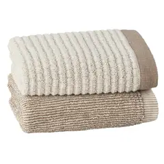 JUST HOME COLLECTION - Set de Toallas Visita 500 gr Algodón 40x70 cm Cafe