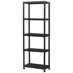 JUST HOME COLLECTION - Estantería Polipropileno 5 Nivel(es) 61x171x31 cm Negro