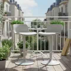 JUST HOME COLLECTION - Juego silla bar Elisa Gris 99x43x46 cm