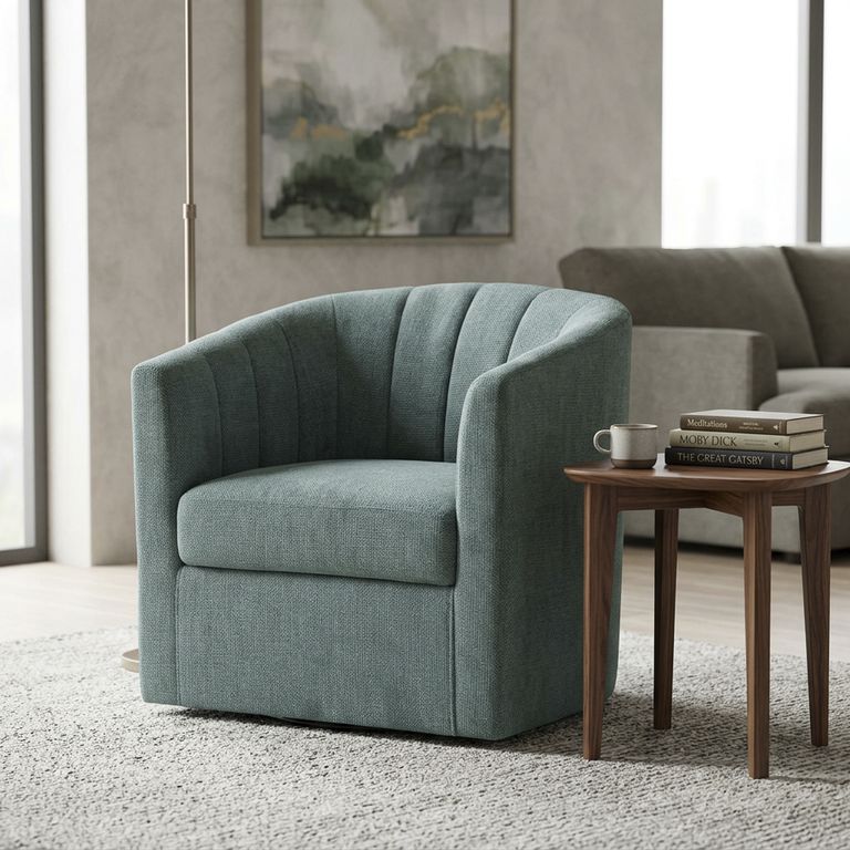 Poltrona Giratorio 360º 1 cuerpo Gloria 75x71x71 cm Verde