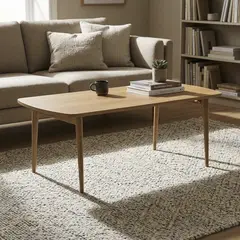 JUST HOME COLLECTION - Mesa de Centro Pata Plegable Madera 60x120x45cm