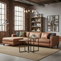 JUST HOME COLLECTION - Mesa de centro Genevie Madera, Negro 45x45x51 cm