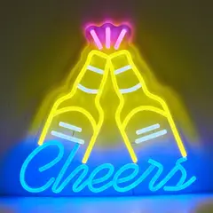 JUST HOME COLLECTION - Letrero Led Neon Cheers