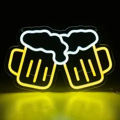 JUST HOME COLLECTION - Letrero Led Neon Beer Cheer