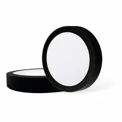 DAIRU - Pack 2 Panel Led Sobrepuesto Circular Negro 18W Luz Fría