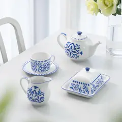 JUST HOME COLLECTION - Juego de Vajilla Té 13 Piezas Porcelana Multicolor