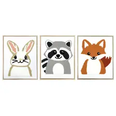 JUST HOME COLLECTION - Set de 3 Cuadros Animal 31x38.5 cm