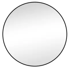 JUST HOME COLLECTION - Espejo Decorativo Forma Redonda 70x70 cm Negro Aluminum Mirror