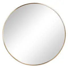 JUST HOME COLLECTION - Espejo Decorativo Forma Redonda 100x1.8 cm Dorado Genoa