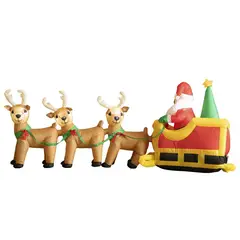 DEAR SANTA - Trineo renos navidad inflable 280 cm