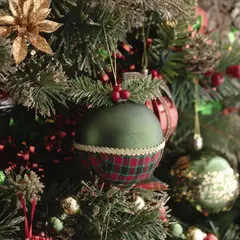 DEAR SANTA - Esfera navidad 10 cm xmas story verde