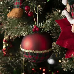 DEAR SANTA - Esfera navidad 10 cm xmas story rojo