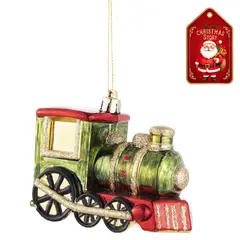 DEAR SANTA - Adorno Tren navidad rojo/dorado 10 cm xmas story