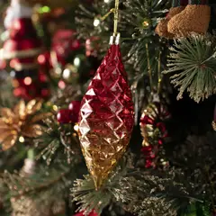 DEAR SANTA - Adorno oliva navidad rojo 15 cm xmas story