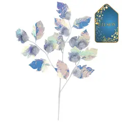 DEAR SANTA - Pick navidad azul tornasol 45 cm illusion