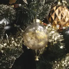 DEAR SANTA - Esfera navidad dorada 8 cm aos