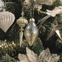 DEAR SANTA - Adorno Oliva navidad dorada 12 cm aos