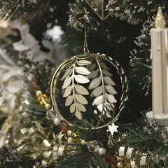 DEAR SANTA - Esfera navidad dorada 8 cm aos