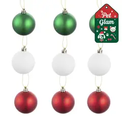 DEAR SANTA - Set 9 esferas navidad 6 cm pet glam