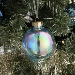 DEAR SANTA - Esfera navidad tornasol 8 cm illusion