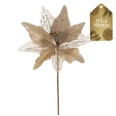 DEAR SANTA - Pick poinset navidad flor dor 27cm aos
