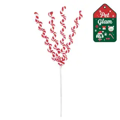 DEAR SANTA - Pick navidad caramelo espiral 50cm pet glam