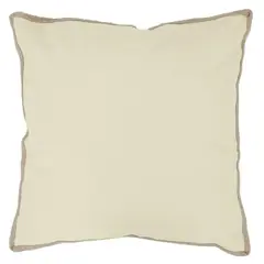 JUST HOME COLLECTION - Cojín Borde Yute Beige 50x50 cm