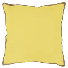 JUST HOME COLLECTION - Cojín Borde Yute Amarillo 50x50 cm