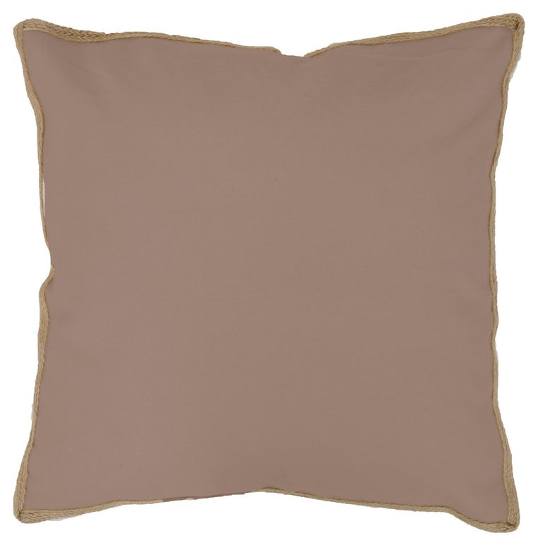 JUST HOME COLLECTION Cojín Borde Yute Café 50x50 cm
