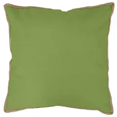 JUST HOME COLLECTION - Cojín Borde Yute Verde 50x50 cm