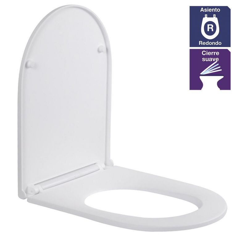 Asiento tapa WC Roma mate blanco