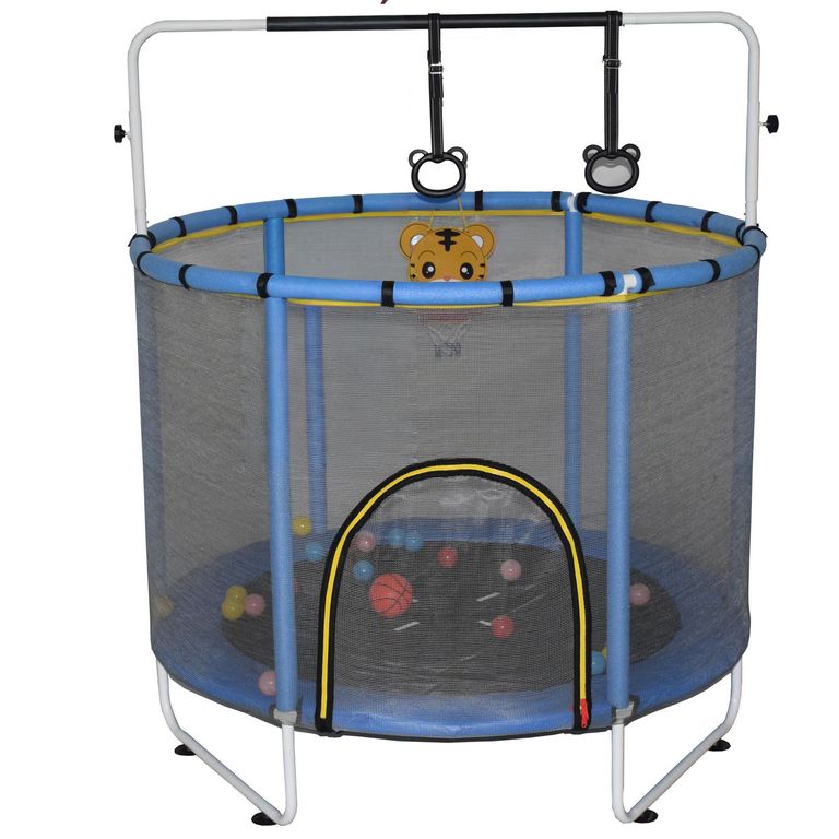 DO IT Trampolín con Accesorios 137x137 cm Azul
