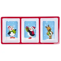 DEAR SANTA - Fuente navidad 3 divisiones melamina 33.7cm