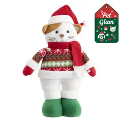 DEAR SANTA - Gato navidad parado 35cm pet glam