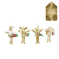 DEAR SANTA - Adorno Colgante Navidad Dorado 1 Piez 25 cm Surtido