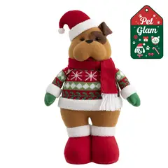 DEAR SANTA - Perro navidad parado 35cm pet glam