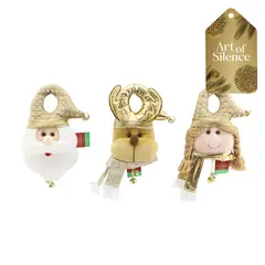 DEAR SANTA - Colgante Puerta Navidad Dorado 30 cm 1 Pieza Surtido