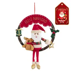 DEAR SANTA - Corona navidad santa oso 48 cm xstory