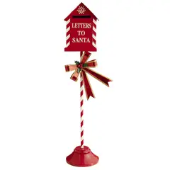 DEAR SANTA - Buzón Navidad de Pie Con Lazo Metálico