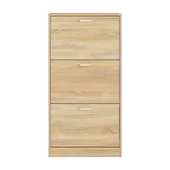JUST HOME COLLECTION - Zapatero 3 Puertas Melamina 60x117x24 cm Roble