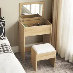 JUST HOME COLLECTION - Juego Tocador 1 Cajón(es) Lindy 60x74x40 cm Roble