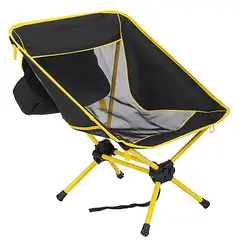 KLIMBER - Silla Portátil 59x64x62 cm Negro/amarillo