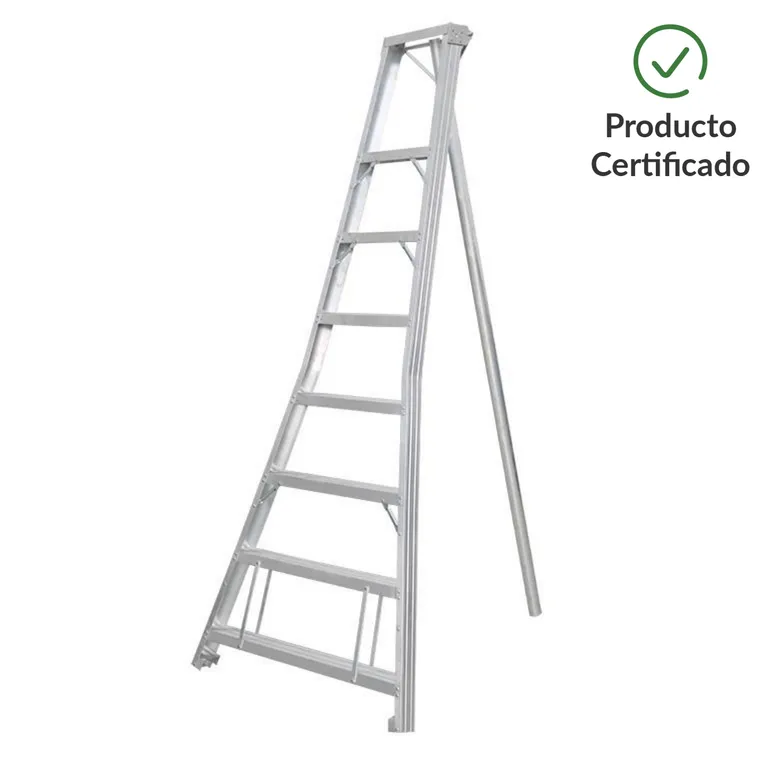 Escalera de Cosecha De tijera Aluminio 240 cm 7 Peldaños